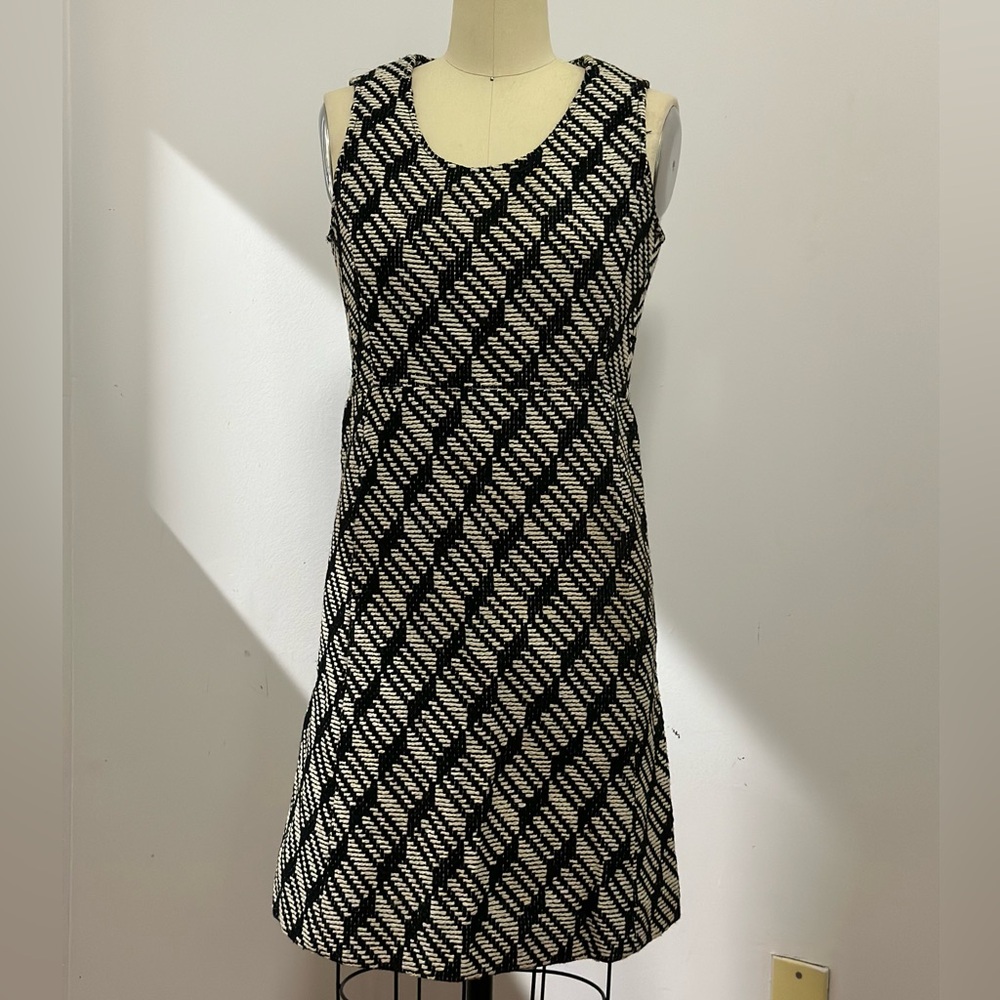 Black and White Knit Dress